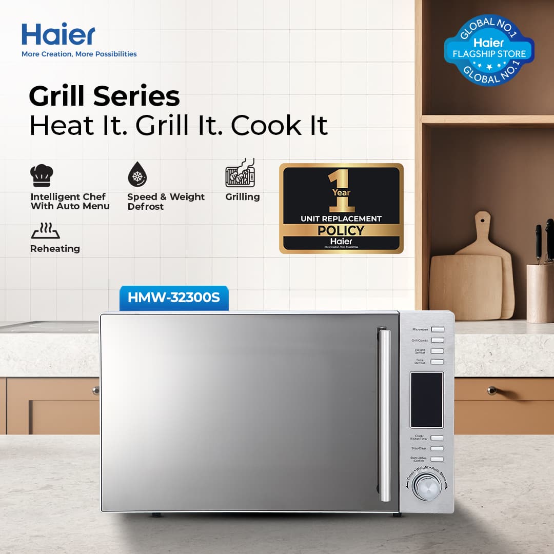 HMW-32300S - Haier 32L Grill Series Microwave Oven