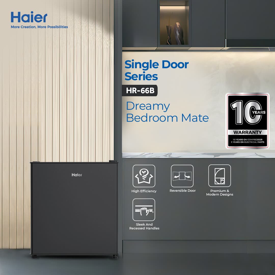 HR-66 B-2.5CFT Single Door  Refrigerator