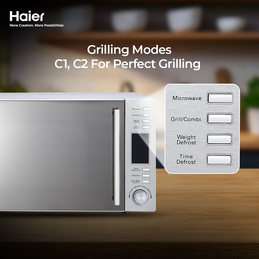HMW-32300S - Haier 32L Grill Series Microwave Oven thumbnail 3
