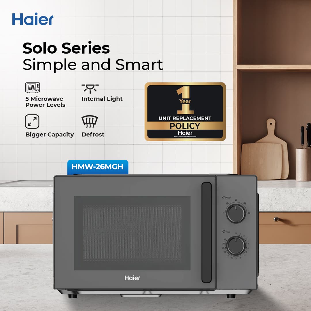 Haier 25 L/ Solo Series / HMW-26MGH / Microwave Oven/ Haier Warranty