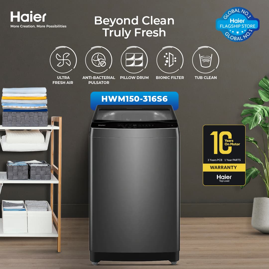 HWM 150-316S6- 15KG Fully Automatic Top Load Washing Machine