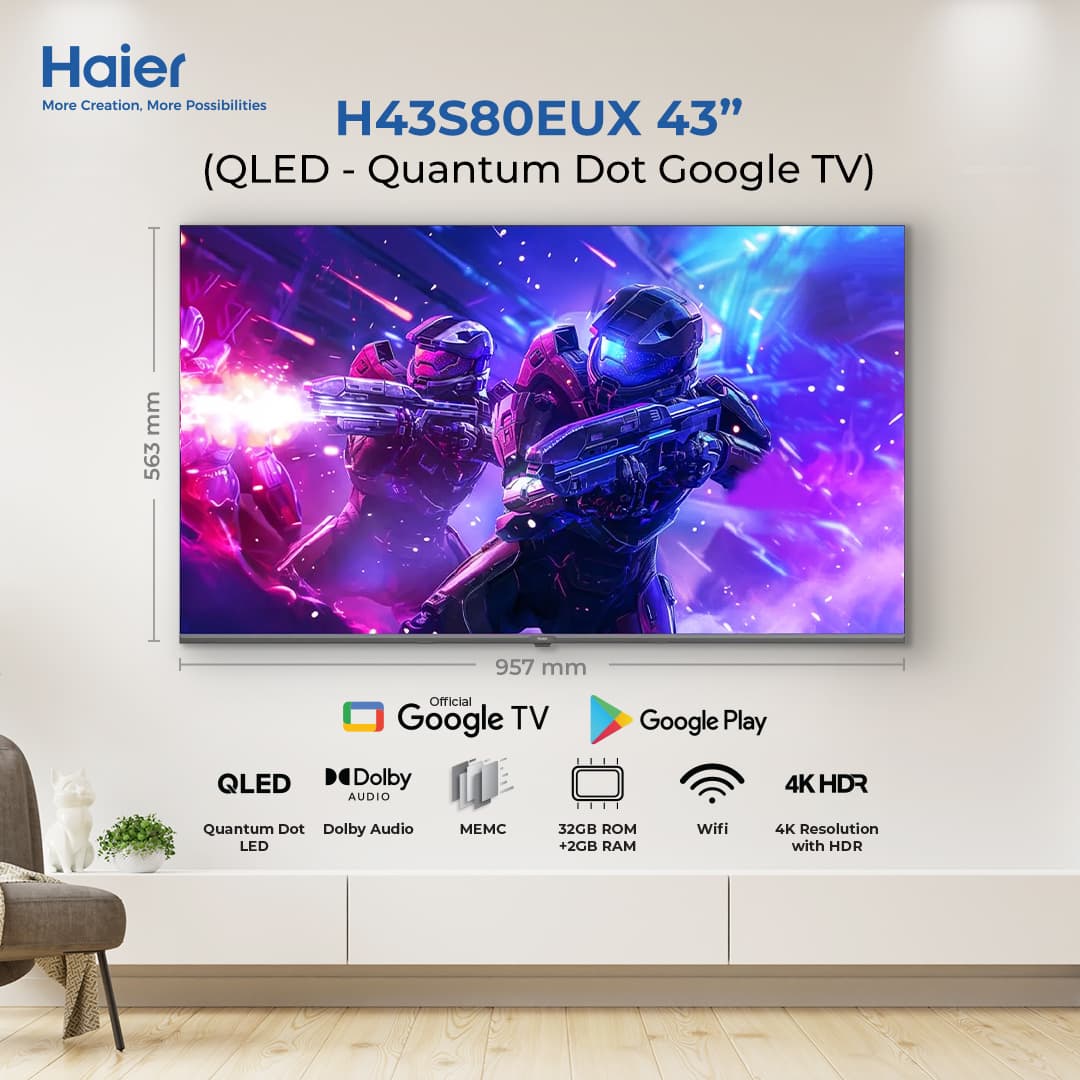 43 inch H43S80EUX QLED Google TV