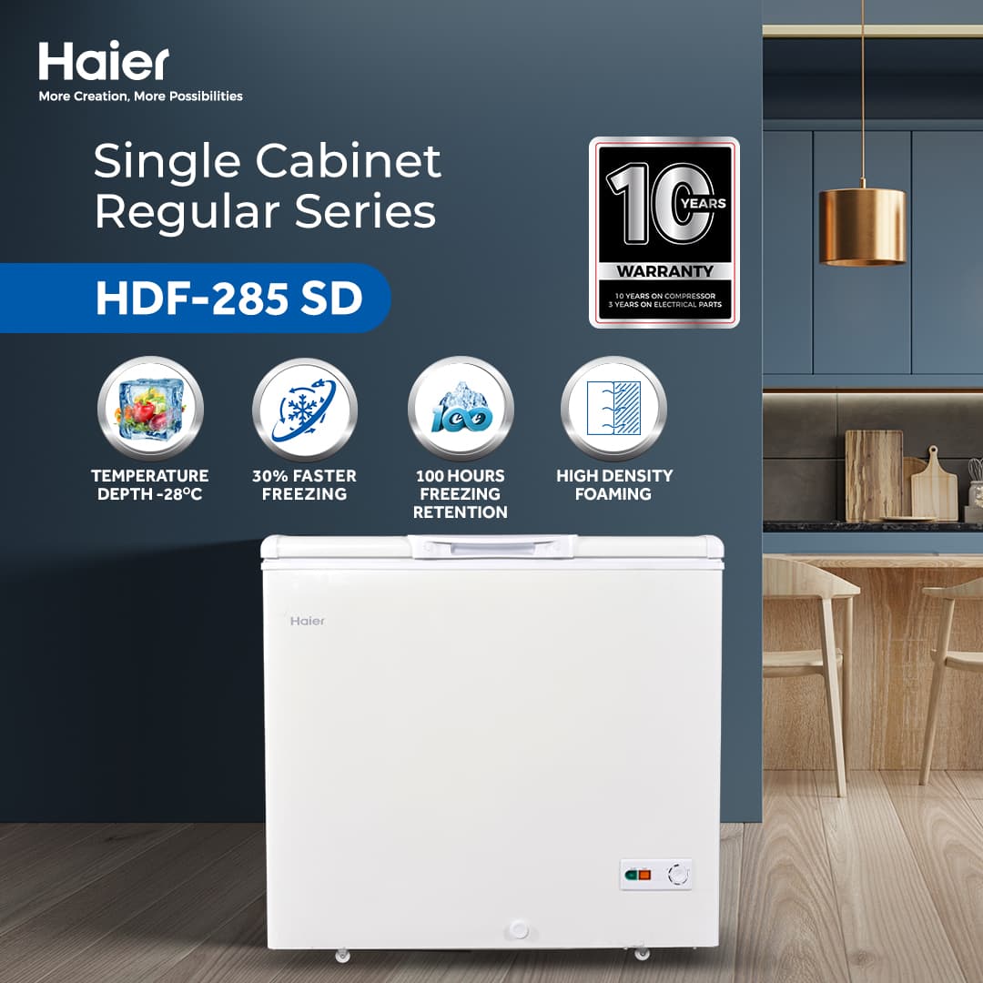 HDF-285 - 10 CFT  Single Door Regular Deep Freezer