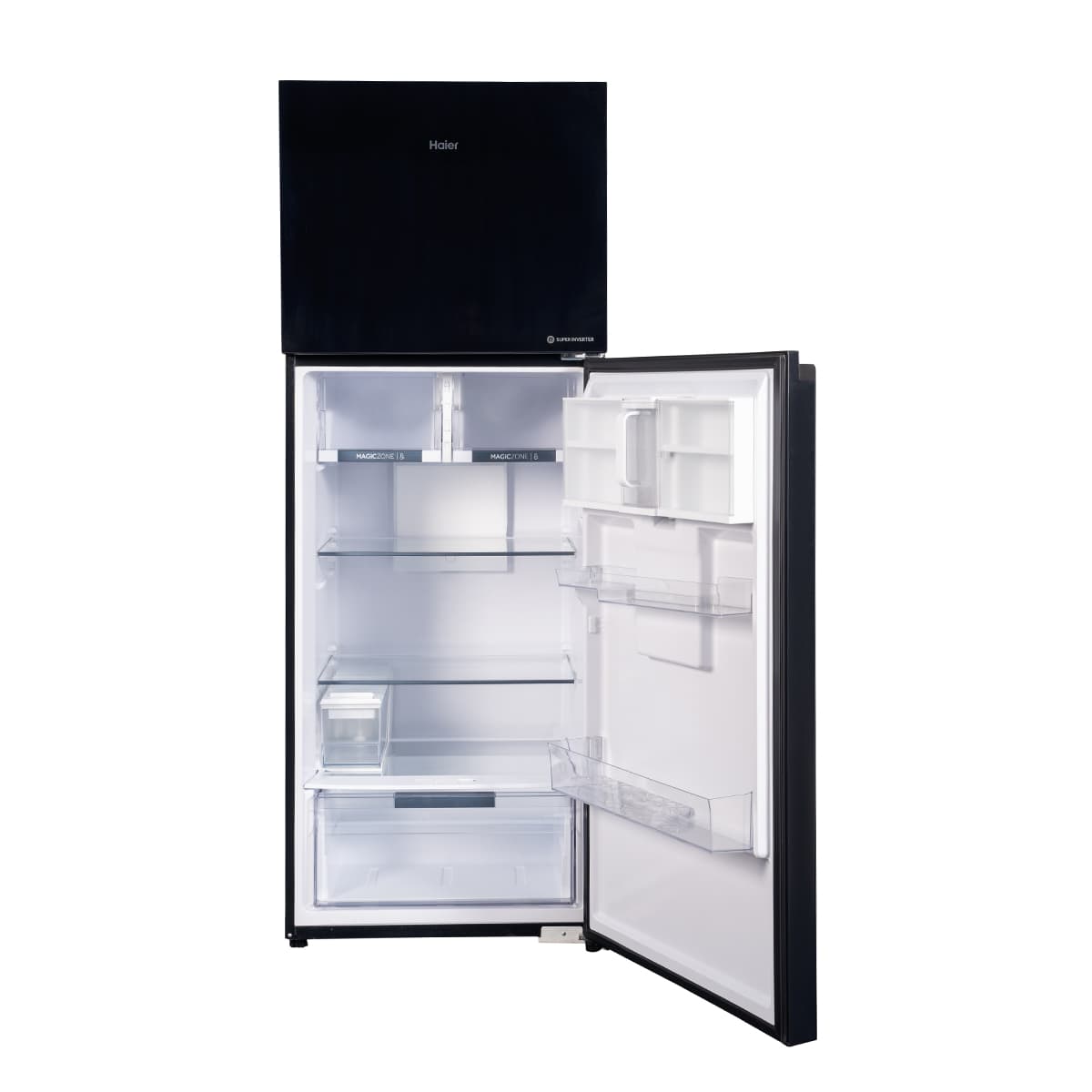 Haier 18 Cu Ft - Digital Inverter - HRF-518WIFFBGU1 ( No Frost + Double Magic Zone + IOT + Glass Door) Black Colour Refrigerator / 10 Years Warranty thumbnail 3