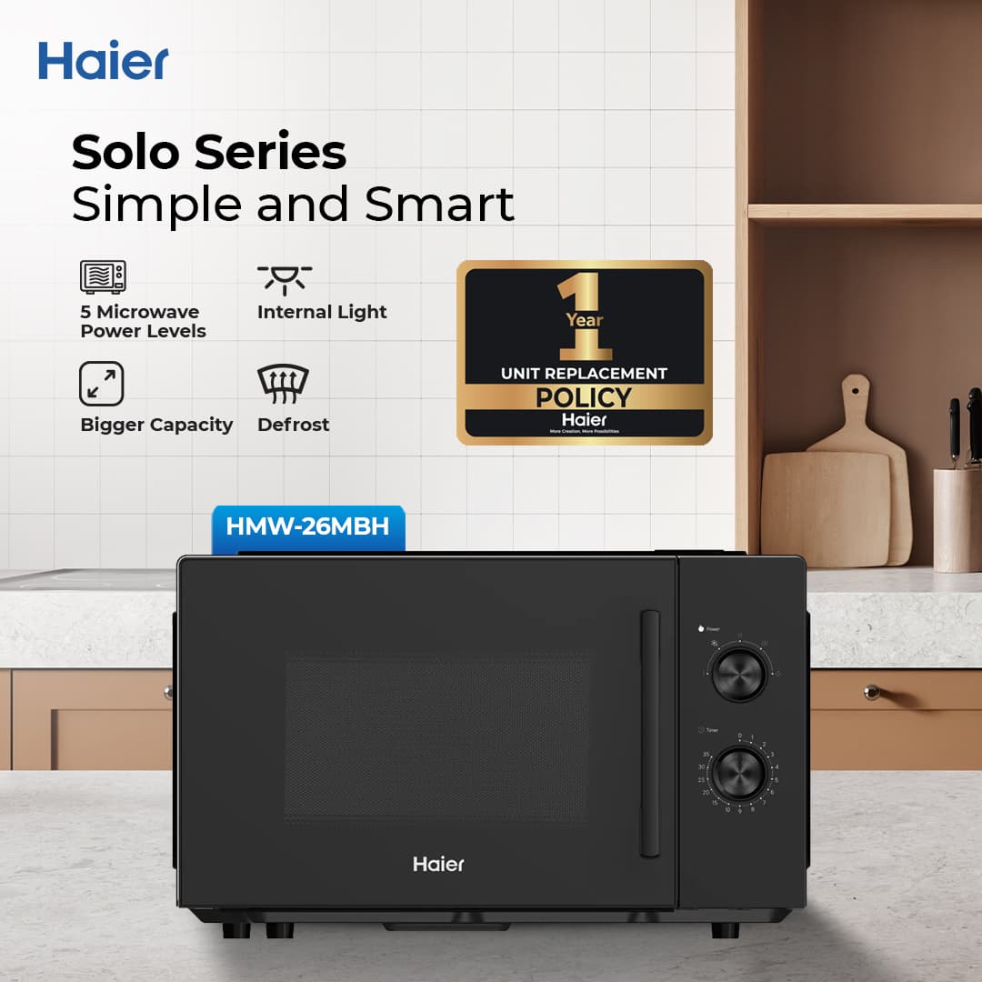 Haier 25 L/ Solo Series / HMW-26MBH / Microwave Oven/ Haier Warranty